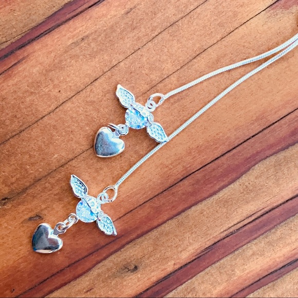 CUPID ♡ Sterling Silver Layered Necklace - Picture 3 of 7